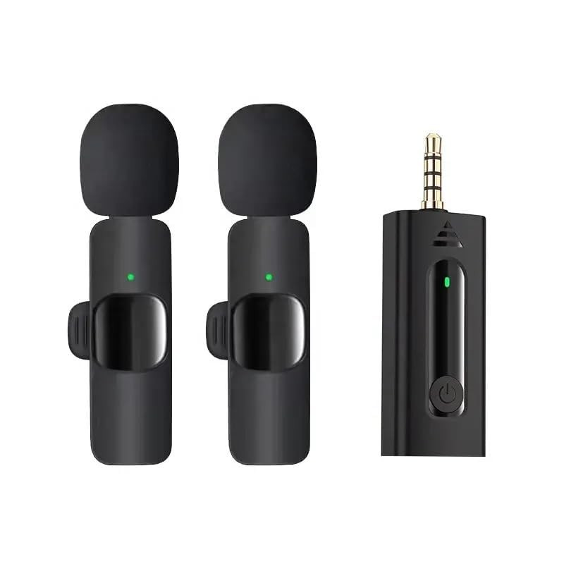 Double Microphone Lavalier Sans Fil K35 / Jack 3.5 mm / Noir