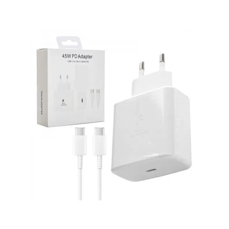 Chargeur Type C 45W - Blanc
