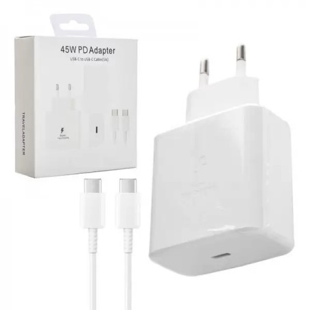 Chargeur Type C 45W - Blanc