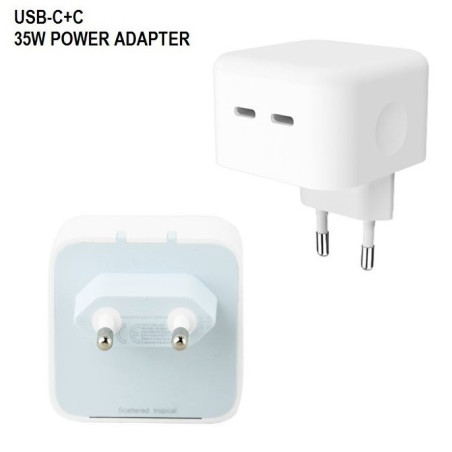 Tète Chargeur USB-C+C - 35W