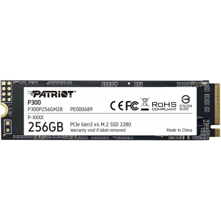 Disque SSD M.2 NVMe Patriot P300 / 256 Go