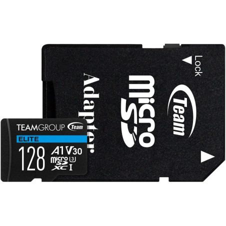 Carte mémoire TeamGroup Elite Micro SDXC A1 V30 - 128 Go