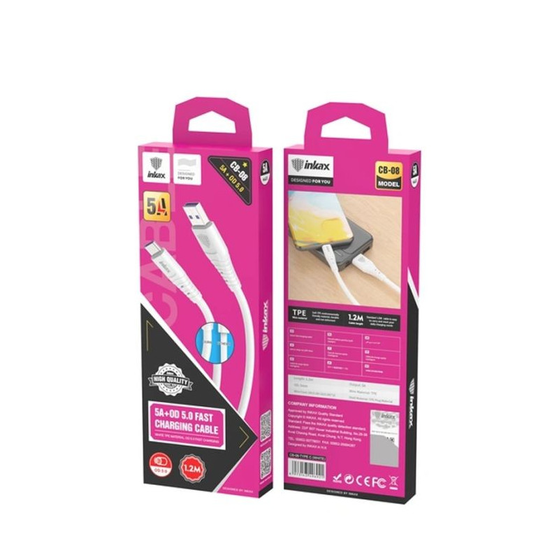 Cable Type C 1m 5A INKAX CB-08
