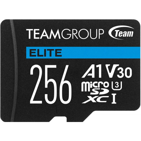 Carte mémoire TeamGroup Elite Micro SDXC A1 V30 - 256 Go