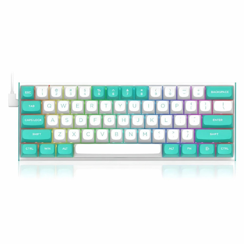 Clavier Gaming Mécanique REDRAGON FIDD RGB 8K - Blanc Bleu