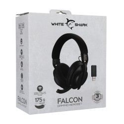Casque Gaming Sans Fil / Bluetooth WHITE SHARK FALCON WGH-2441 - Noir