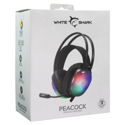 Casque Gaming WHITE SHARK PEACOCK GH-2444 RGB - Noir