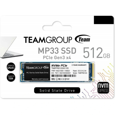 Disque SSD M.2 NVMe Team Group MP33 / 512 Go