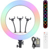 RING LIGHT LED RGB MJ56 avec Trépied 2.1m