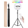 RING LIGHT LED RGB MJ56 avec Trépied 2.1m