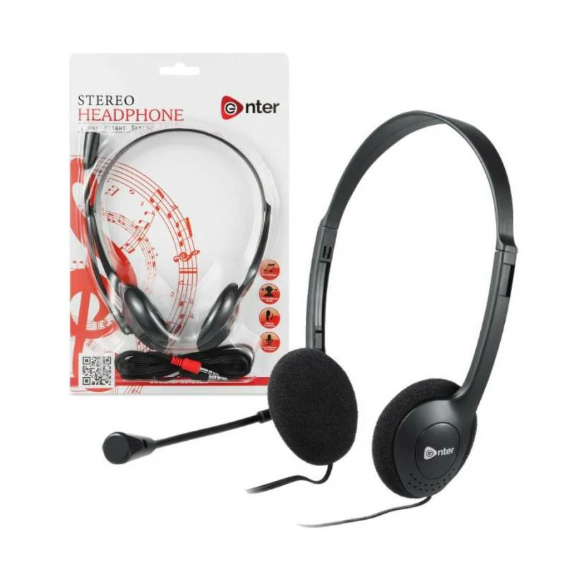 Micro Casque Filaire ENTER EH-02 - Noir