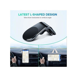 Support Voiture Magnétique Forme L - Noir