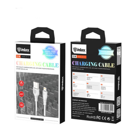 Cable Lightning 1m 2.1A INKAX CK-114 - Blanc