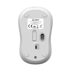 Souris Sans Fil et Bluetooth SBOX WM-602W Rechargeable - Blanc