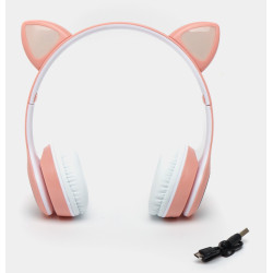 Casque MP3 Bluetooth Oreillettes de Chat VIV-24M - Rose