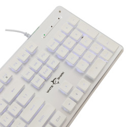 Clavier Gaming Membrane WHITE SHARK TACHI GK-003241 - Blanc