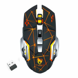 Souris Gaming sans Fil Rechargeable T-WOLF Q13 - Star Noir