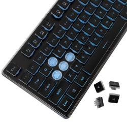 Clavier Gaming Membrane WHITE SHARK TACHI GK-003241 - Noir