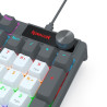Clavier Gaming Mécanique REDRAGON CAESURA K718 RGB - Gris Blanc - Red Switch