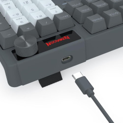 Clavier Gaming Mécanique REDRAGON CAESURA K718 RGB - Gris Blanc - Red Switch