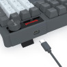 Clavier Gaming Mécanique REDRAGON CAESURA K718 RGB - Gris Blanc - Red Switch