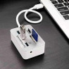Hub USB 3.0 Ports USB + Lecteur de cartes - Blanc