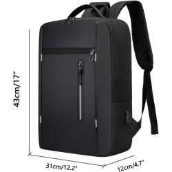 Sac à dos pour Pc Portable 15.6" + Port USB - Noir