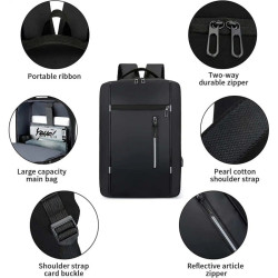 Sac à dos pour Pc Portable 15.6" + Port USB - Noir