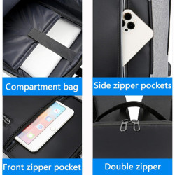 Sac à dos pour Pc Portable 15.6" + Port USB - Noir
