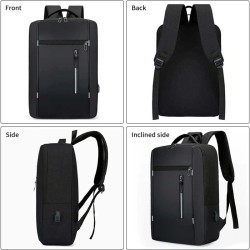 Sac à dos pour Pc Portable 15.6" + Port USB - Noir
