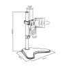 Support de Bureau SBOX LCD-F012 Pour 1 Moniteur 13"- 32"