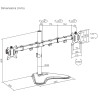 Support de Bureau SBOX LCD-F024-2 Pour 2 Moniteur 13"- 32"