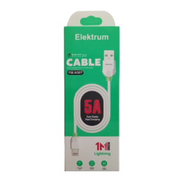 Cable Lightning 1m 5A ELEKTRUM TB-A007
