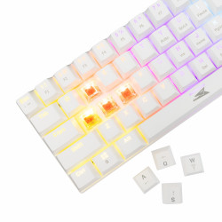 Clavier Mécanique BARACUDA DOLPHIN BGK-03211 - Blanc - Red Switch