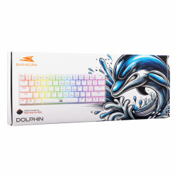 Clavier Mécanique BARACUDA DOLPHIN BGK-03211 - Blanc - Red Switch