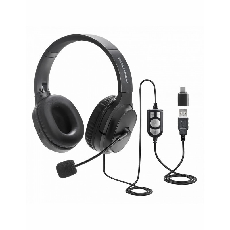 Casque Micro USB ADVANCE SMARTPHONICS 550 - 2 en 1 - Noir