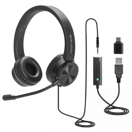 Casque Micro USB ADVANCE SMARTPHONICS 750 - 3 en 1 - Noir