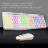 Combo Clavier et Souris sans Fil + Tapis ADVANCE CLS-3100WT RGB - Blanc