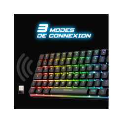 Clavier Gaming sans Fil / Bluetooth SPIRIT OF GAMER ELITE-K70 TKL - Noir