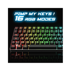 Clavier Gaming sans Fil / Bluetooth SPIRIT OF GAMER ELITE-K70 TKL - Noir