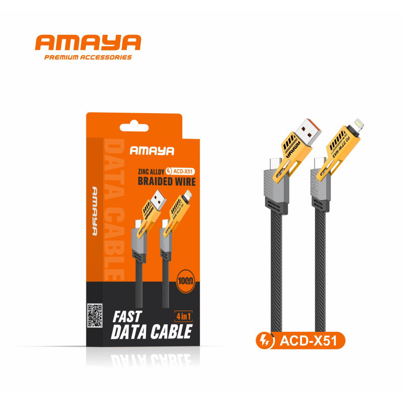 Cable USB 65W 1m 4 en 1 AMAYA ACD-X51