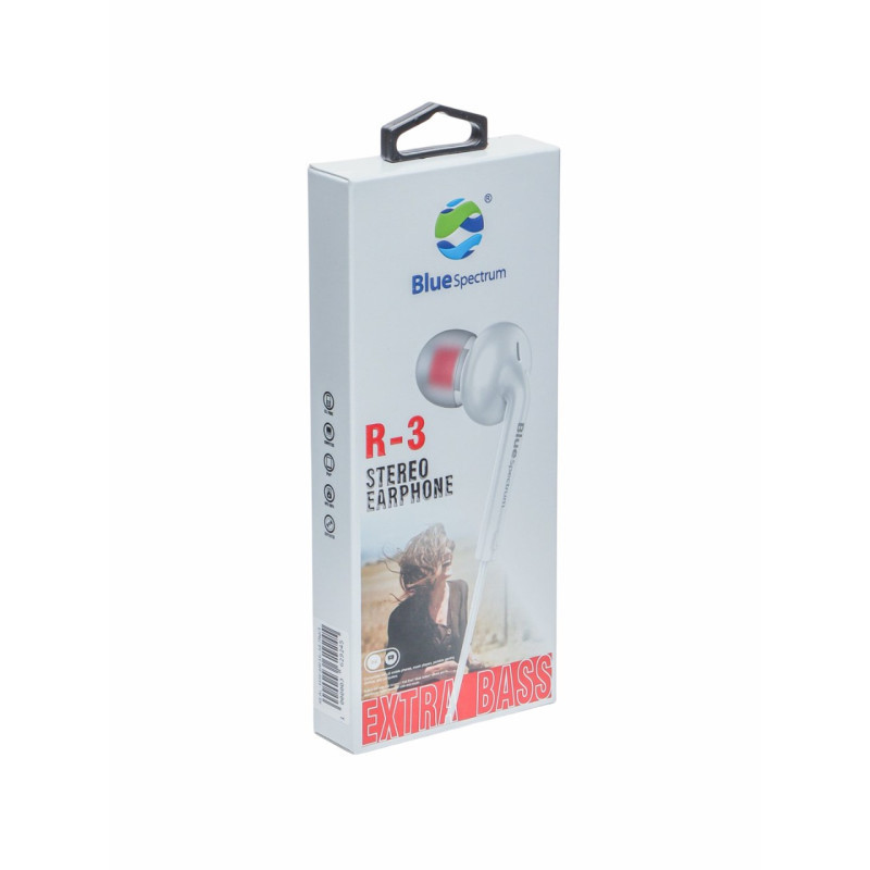 Ecouteur avec Micro Blue Spectrum R-3 - Blanc