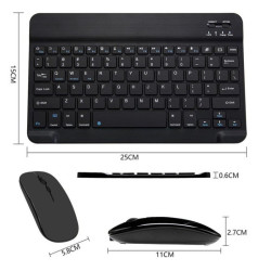 Combo Mini Clavier et Souris Bluetooth - Noir