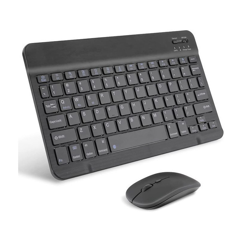 Combo Mini Clavier et Souris Bluetooth - Noir