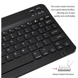 Combo Mini Clavier et Souris Bluetooth - Noir