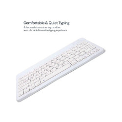 Combo Mini Clavier et Souris Bluetooth - Blanc