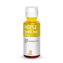 Bouteille d'encre Adaptable HGT52 pour HP 70ml - Yellow