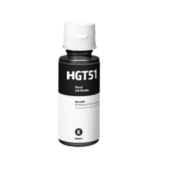 Bouteille d'encre Adaptable HGT51 pour HP 90ml - Noir