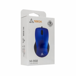 Souris Optique Filaire SBOX M-958 - Bleu