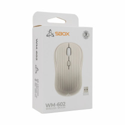 Souris Sans Fil et Bluetooth SBOX WM-602 Rechargeable - Beige
